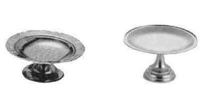 IMPA 170917 — Cake or fruit stand plain, stainless steel 255mm diam