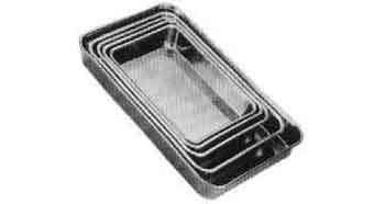 IMPA 172121 — Pan rectangular stainless, 300x230x45mm