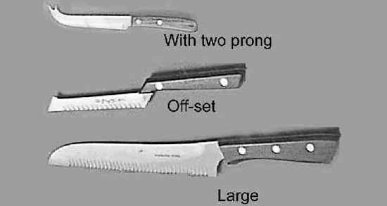 IMPA 172358 — Cheese knife stainless steel, large blade length 180mm