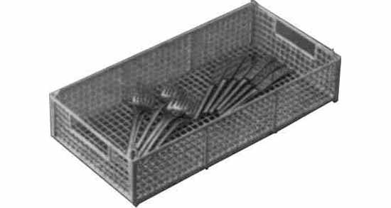 IMPA 172982 — Rack flatware steelwire, w/plastic coated 500x500x100mm