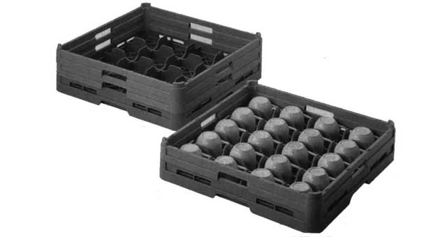 IMPA 173003 — Rack cup dish washer plastic, 500x500x150mm 16 pockets