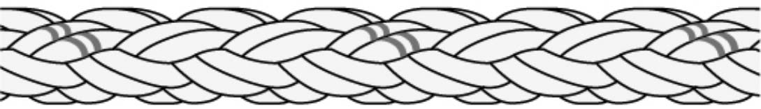 IMPA 211918 — Rope mooring unilon southern, cross 12-st 9-1/4"cir x 200mtr