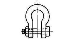 IMPA 230239 — Shackle bow hex head bolt, ungalv jis-bb 65mm swl 26ton