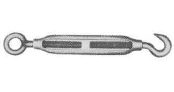 IMPA 230540 — Turnbuckle frame black, eye&hook 38mmx450mm