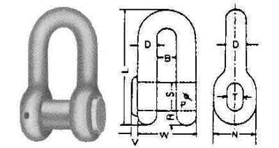 IMPA 231179 — Shackle anchor with further, detail