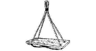 IMPA 232121 — Boatswain's chair with rope, 25x160x620mm