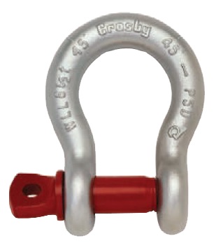 IMPA 234178 — Shackle bow type forged crosby, screw pin s-209 black 5/16"