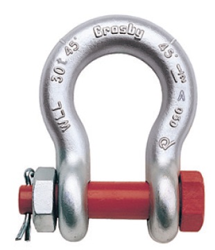 IMPA 234303 — Shackle anchor forged crosby, bolt type g-2140 galv 2"