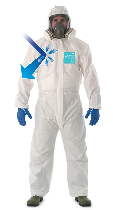 IMPA 312041 — Workwear pe laminate fabric, m.gard 2000 comfort white s
