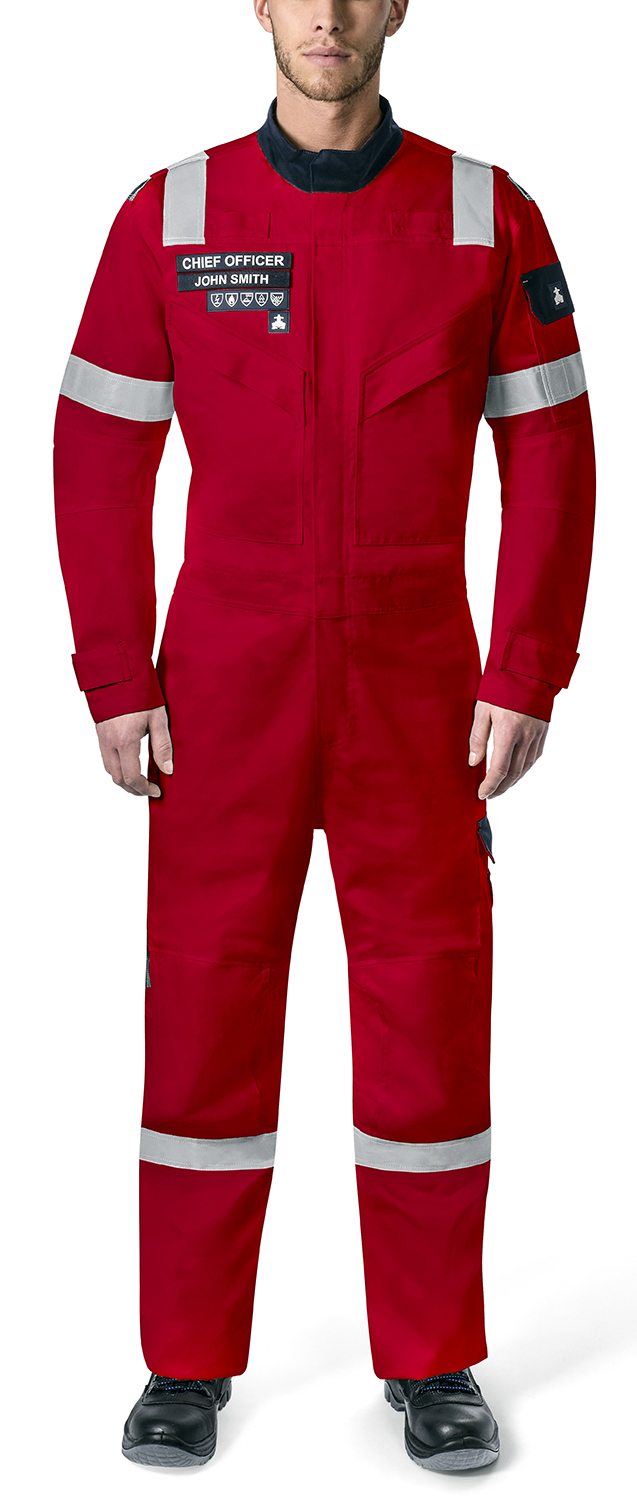 IMPA 312431 — Boilersuit cotton flame-resist, reflect type orange l 