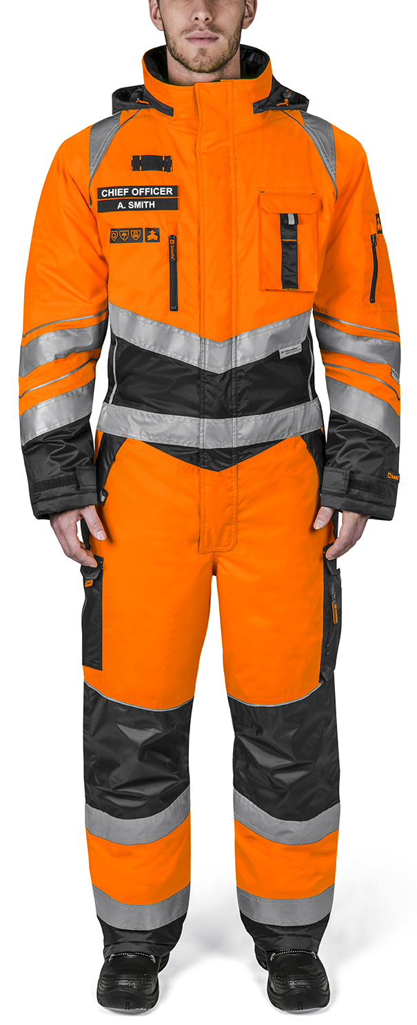 IMPA 312508 — Boilersuit winter water proof, hi visibility orange/navy 2xl