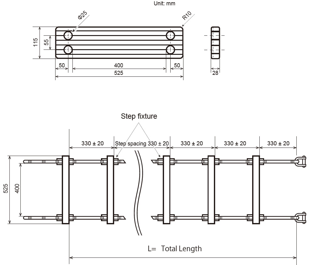 IMPA 330296 — Ladder embarkation lifeboat, with further detail