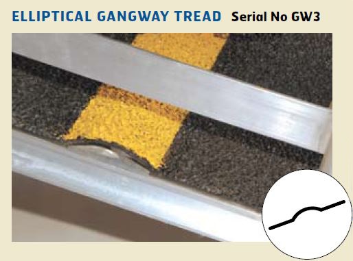 IMPA 334763 — Tread gangway elliptical, anti-slip with further details 
