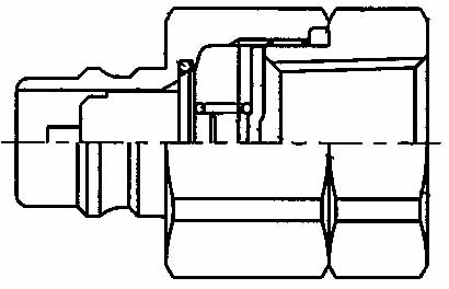 IMPA 352332 — Coupling quick steel nipple, vhn6-6f female rc3/8 w/valve  