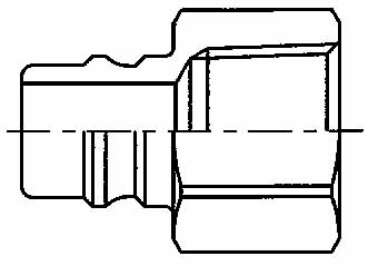 IMPA 352392 — Coupling quick brass nipple, bohn6-6f female rc3/8 no valve 