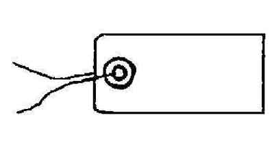 IMPA 471303 — Tag cloth 120x60mm 50's