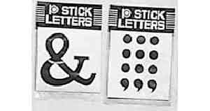 IMPA 473387 — Character self adhesive vinyl, black dot/comma 40mm 10's/pkt