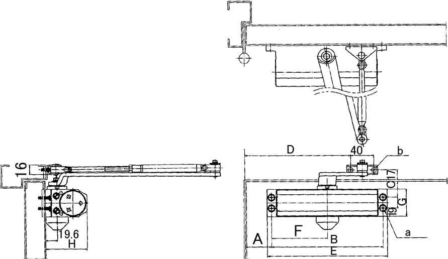IMPA 490604 — Door closer standard, maximum door weight 85kgs