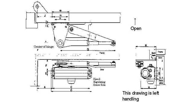 IMPA 490639 — Door closer parallel hold open, right hand max door wgt 120kgs