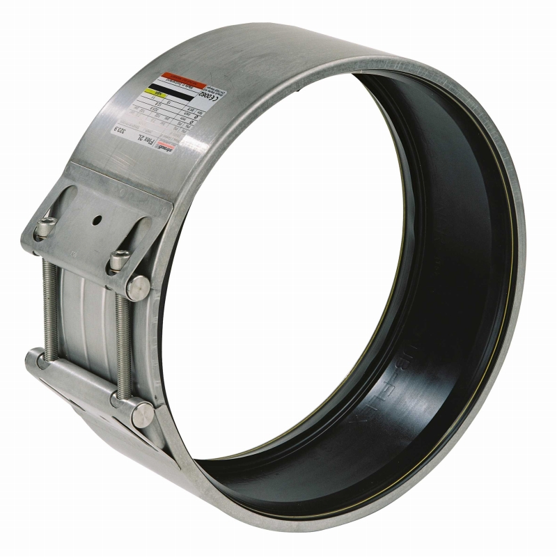 IMPA 614155 — Pipe coupling straub flex-type, 150a rubber (epdm) sleeve