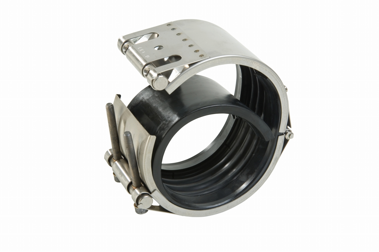 IMPA 614183 — Pipe clamp straub 100a, rubber (nbr) sleeve