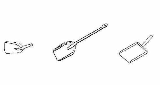 IMPA 615965 — Dust pan non-spark aluminium, 160x240mm