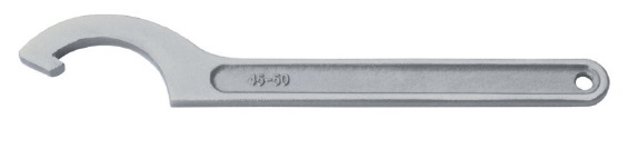 IMPA 616490 — Wrench hook spanner 68-75mm, stainless steel