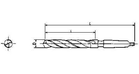 IMPA 630331 — Drill h.s.s. morse taper shank, twist 25.0mm