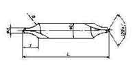 IMPA 630591 — Drill center r-type, 1.0mm drill diam