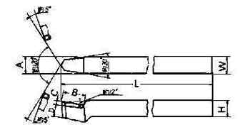 IMPA 633002 — Tool bit tip welded hss point, nose straight-16 16x16x140mm