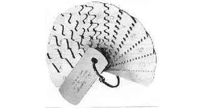 IMPA 650614 — Involute gear tooth gauge, #mp(l) 6-12mm pitch