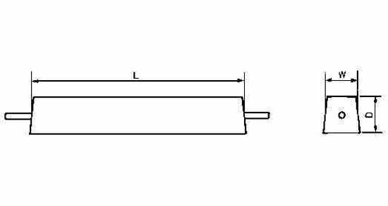 IMPA 673601 — Anode aluminium with further, detail