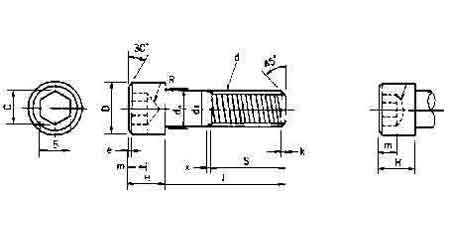 IMPA 690501 — Screw cap hexagon socket head, with further detail