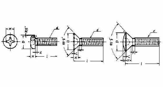 IMPA 694201 — Screw machine cross-recessed, head with further detail 