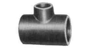 IMPA 730382 — Tee reducing malleable cast, iron black 1-1/2x1-1/2x1-1/4