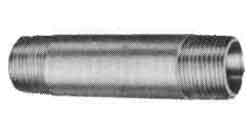 IMPA 730874 — Nipple long carbon steel black, 1 x 6"