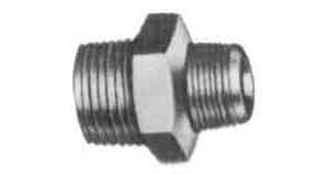 IMPA 730945 — Nipple hexagon reducing black, malleable cast iron 1-1/4x1