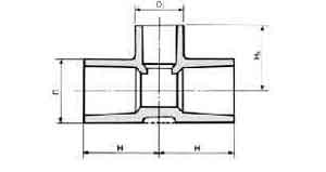 IMPA 733035 — Tee pvc for water supply, size 30x30