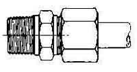 IMPA 733136 — Connector compression steel, 27.2mmxpt3/4 350kg