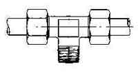 IMPA 733342 — Branch tee male compression, steel 35mmxpt1-1/4 250kg