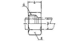 IMPA 733533 — Nut for steel compression, fitting 38mm 250kg