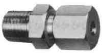 IMPA 734012 — Connector male flareless brass, 20mmxpt1/2
