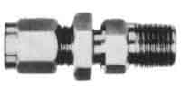 IMPA 734344 — Connector bulkhead male, stainless flareless 10mmxpt1/4