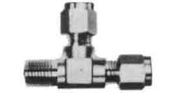 IMPA 734352 — Run tee male stainless steel, flareless 6mmxpt1/4