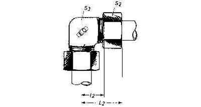 IMPA 734469 — Fitting elbow h.p.steel, ermeto 12mm 100kg