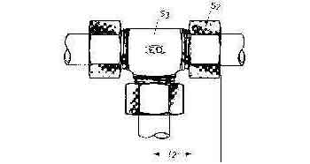 IMPA 734490 — Tee equal h.p.steel ermeto, 15mm 315kg