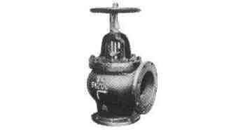 IMPA 750407 — Angle valve cast-steel flanged, f7312 5kg-300mm