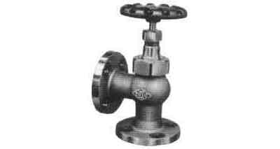 IMPA 750515 — Angle valve bronze flanged-end, union bonnet f7347 5kg-40mm