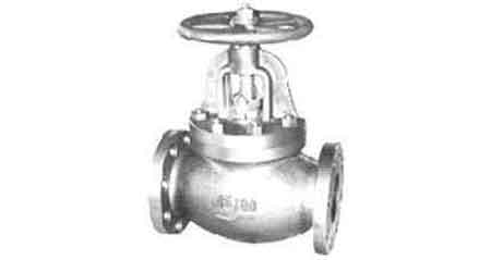IMPA 751152 — Globe valve screw down check, c-iron flanged f7377 16kg-65mm