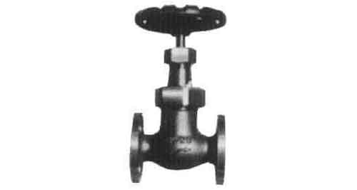 IMPA 751263 — Globe valve s/d check bronze, fl'ged u-bonnet f7411 5kg-25mm